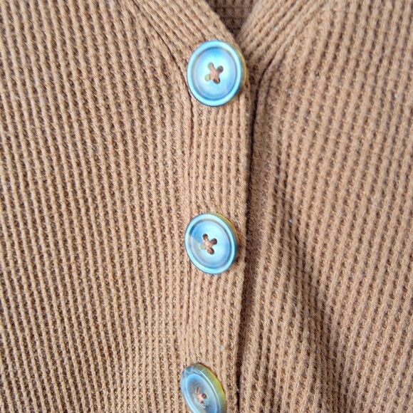 Anthropologie Maeve womens Eliza Henley Babydoll Tunic sz M Button Front - Picture 6 of 9